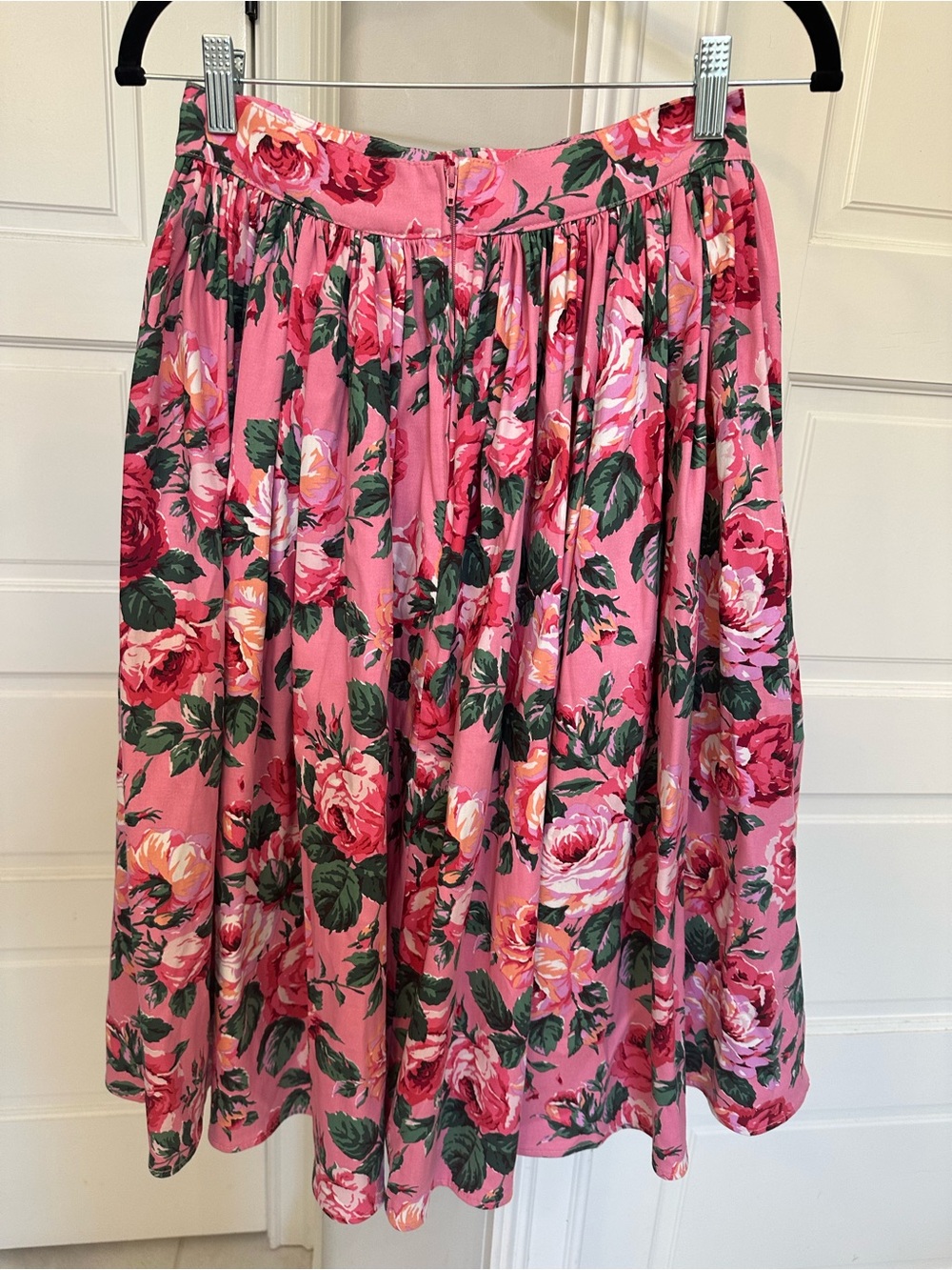 NEW Vixen by Micheline Pitt Pink Floral Skirt Sz Small Cottagecore Garden Retro - Picture 2 of 6